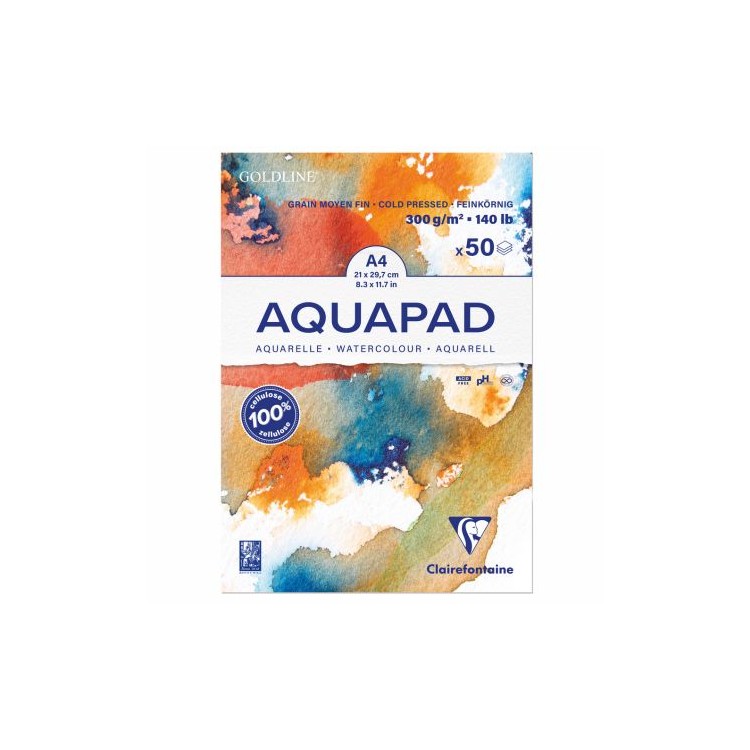 AQUAPAD - Bloc Papier Aquarelle 300g Clairefontaine