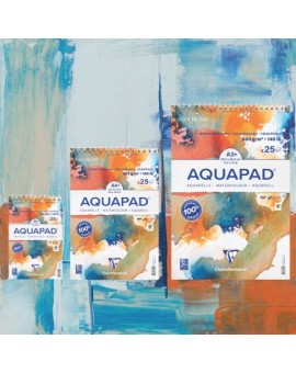 AQUAPAD - Bloc Spiralé Papier Aquarelle 300g Clairefontaine
