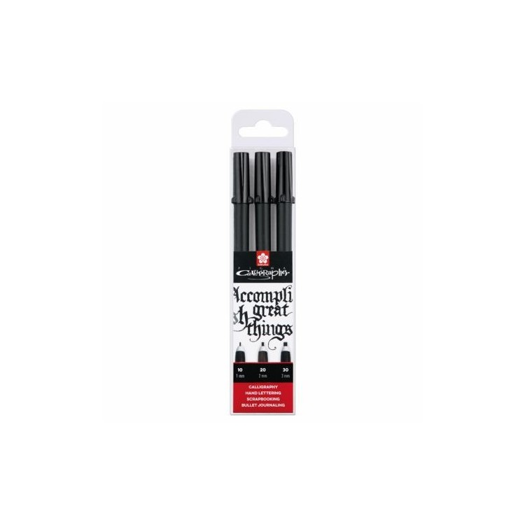 Set de 3 Feutres Pigma Micron Calligrapher - SAKURA