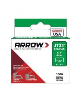 Arrow - Boîte de 1000 Agrafes pour agrafeuse JT21