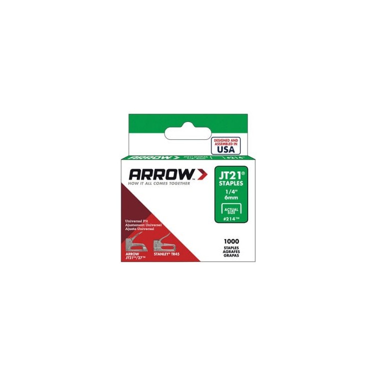 Arrow - Boîte de 1000 Agrafes pour agrafeuse JT21