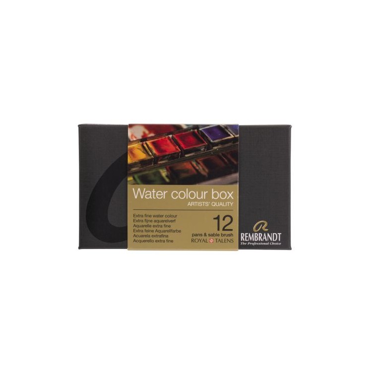 Rembrandt Boîte métal 121/2 godets Aquarelle extra-fine