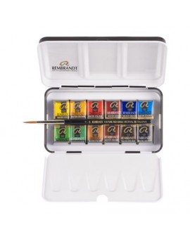 Rembrandt Boîte métal 121/2 godets Aquarelle extra-fine