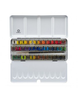 Rembrandt - Boîte métal 36 1/2 godets Aquarelle extra-fine