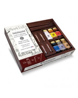 Coffret Encre 12 Flacons de 10ml et accessoires - SENNELIER