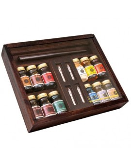 Coffret Encre 12 Flacons de 10ml et accessoires - SENNELIER