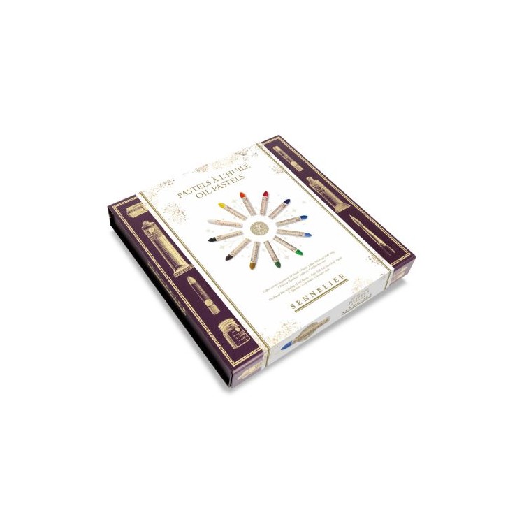 Coffret magnétique 12 pastels à l'Huile Sennelier