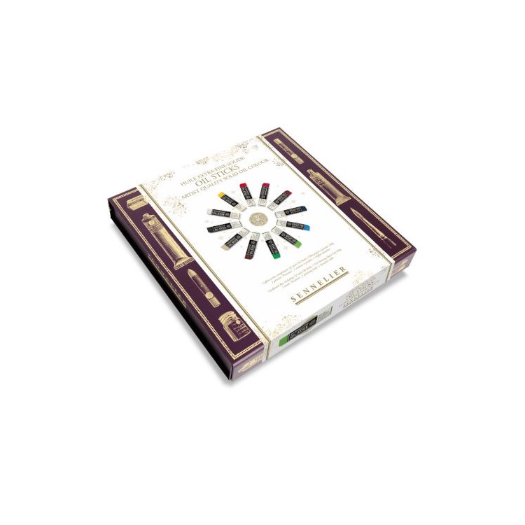 Coffret magnétique 12 mini Oil Stick Sennelier