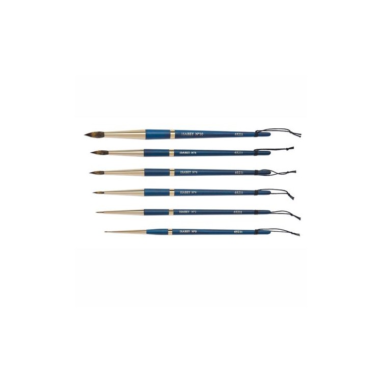 ISABEY - Pinceau aquarelle rond Isacolor, fibres synthétiques ondulées,  série 6521i Isabey