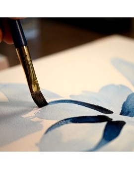 ISABEY - Pinceau aquarelle plat Isacolor, fibres synthétiques ondulées,  série 6546i