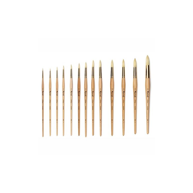 Brosse ronde, soies de porc cambrées, manche long, série 358 - RAPHAEL