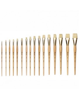 Brosse plate, soies de porc cambrées, manche long, série 3590 - RAPHAEL