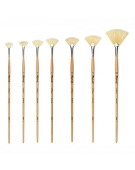 Brosse éventail, soies de porc cambrées, manche long, série 3695 - RAPHAEL