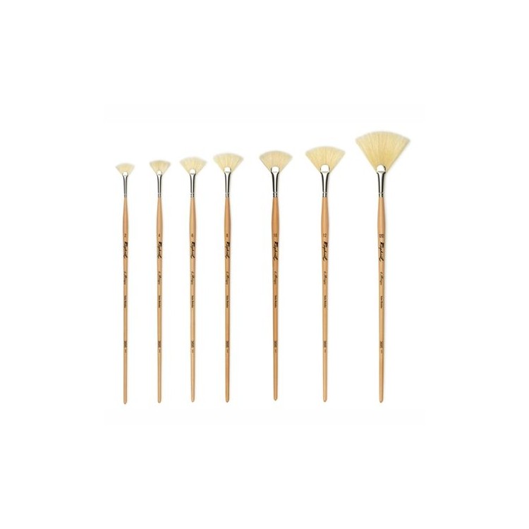 Brosse éventail, soies de porc cambrées, manche long, série 3695 - RAPHAEL