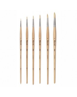 Brosse ronde, soies de porc beau blanc, manche long, série 362 Oléo - RAPHAEL