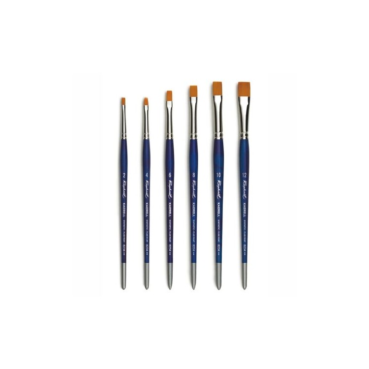 Brosse plate, fibre synthétique, manche court, série 8234 - Kaërell - RAPHAEL