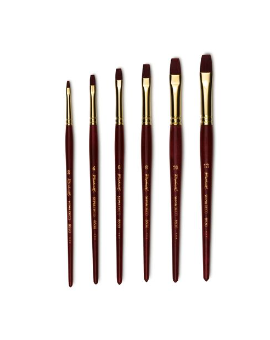 Brosse plate, fibre synthétique cambrée, manche court, série 8530 Sépia Déco - RAPHAEL