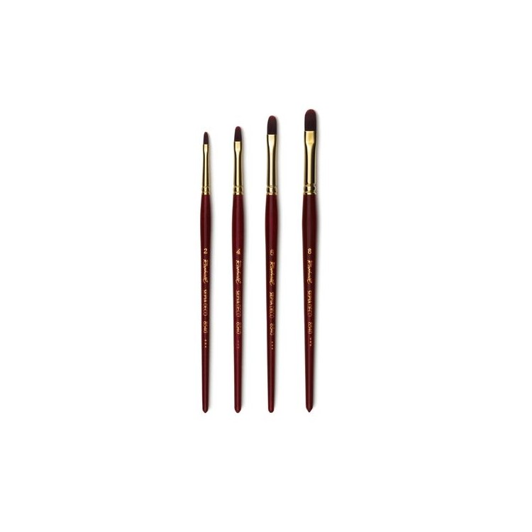 Brosse usée-bombée, fibre synthétique, manche court, série 8540 Sépia Déco - RAPHAEL