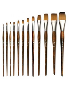 Brosse plate, fibre synthétique, imitation Martre, manche long, série 8930 - RAPHAEL