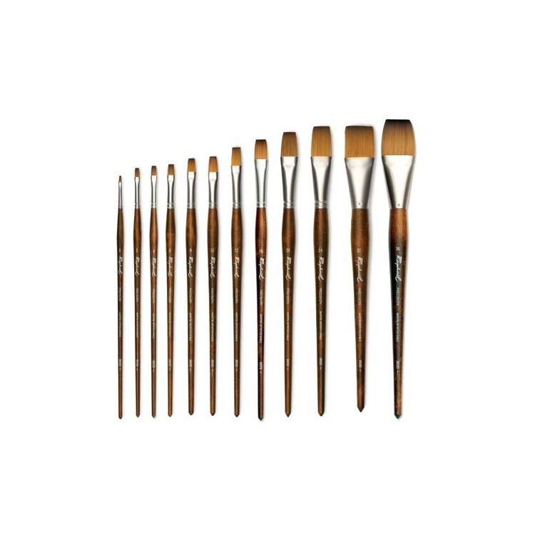 Brosse plate, fibre synthétique, imitation Martre, manche long, série 8930 - RAPHAEL