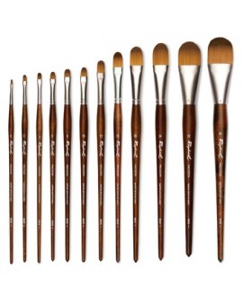 Brosse usée bombée, fibre synthétique, imitation Martre, manche Long, série 8940 - RAPHAEL