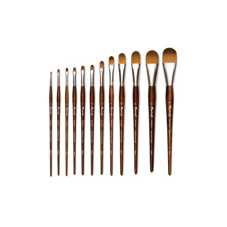 Brosse usée bombée, fibre synthétique, imitation Martre, manche Long, série 8940 - RAPHAEL