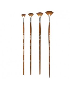 Brosse éventail, fibre synthétique, imitation Martre, manche Long, série 8970 Précision - RAPHAEL