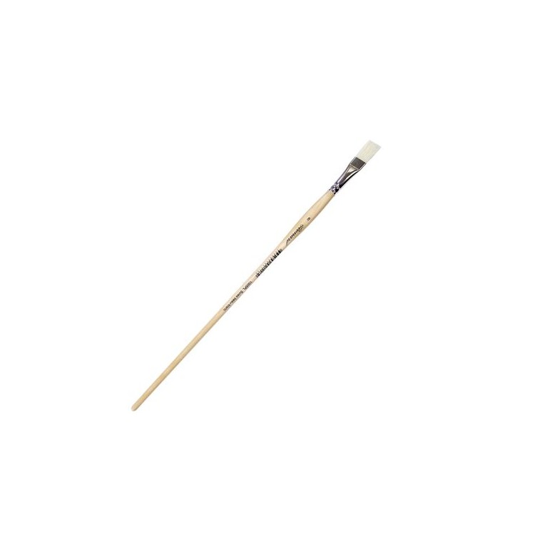 Brosse plate, pour fileur, soie beau-blanc, 1005PL - LEONARD