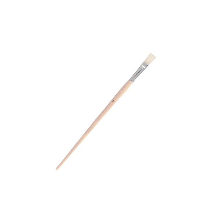 Brosse plate, soies beau-blanc, série 192PL - LEONARD