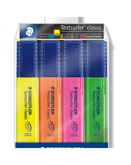 Textsurfer® classic 364 - Pochette surligneurs pointe biseau 1 à 5 mm assortis