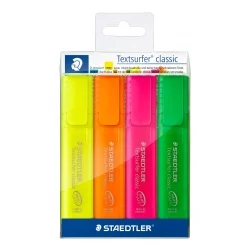 Textsurfer® classic 364 - Pochette surligneurs pointe biseau 1 à 5 mm translucides assortis