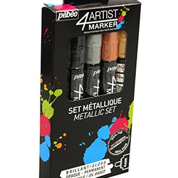 4Artist Marker Set 5 x 4mm métallique