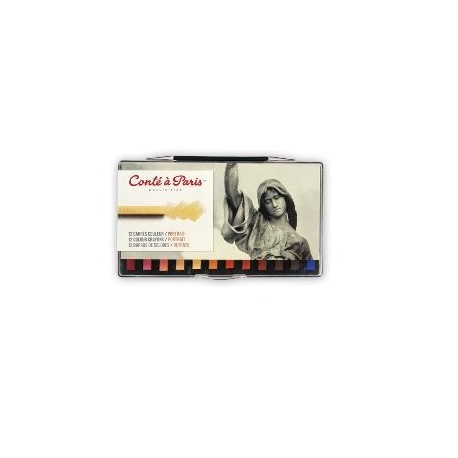 BOITE PLASTIQUE X12 CARRES COULEUR PORTRAIT
