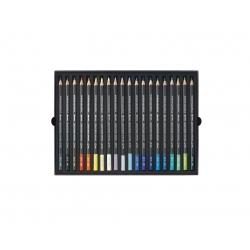 Crayon de couleur Aquarellable Museum Caran d\'Ache assortiment 20 crayons - Marine