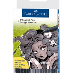 Pochette 8 Feutres Pitt Manga - B Faber Castell