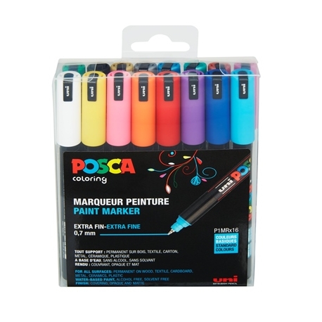 Boite de 16 marqueurs 0.7mmPosca