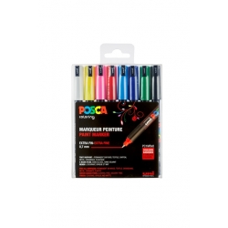 Boite de 8 Marqueurs Pointe Extra-Fine Calibree Basic Posca