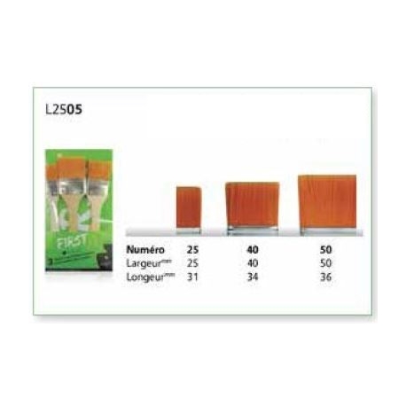 Lot First - 3 spalters huile & acrylique, Fibre synthétique  L2505