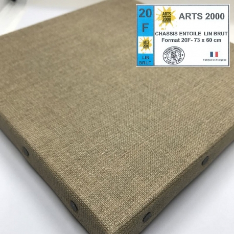 Châssis entoilé 100% Lin naturel Gamme Premium