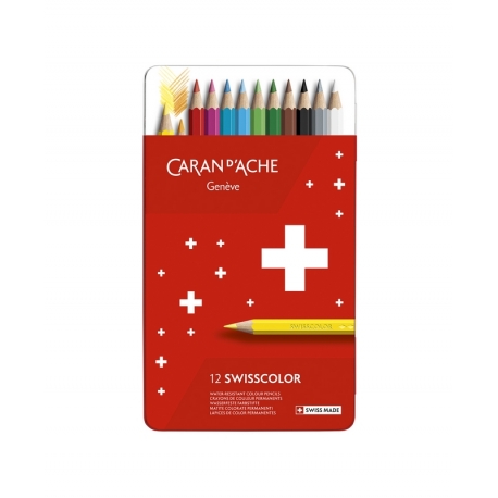 Crayons Swisscolor Caran d\'Ache Boîte métal