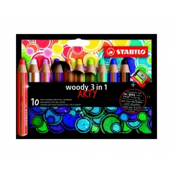 Crayon de couleur multi-talents STABILO woody 3in1 ARTY