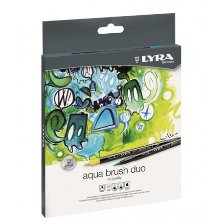 Aqua Brush Duo Feutres Pinceau et Ogive Lyra