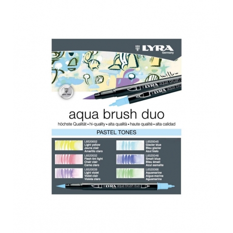 Lyra Aqua Brush Duo - Feutre pinceau double pointe - vert olive Pas Cher |  Bureau Vallée