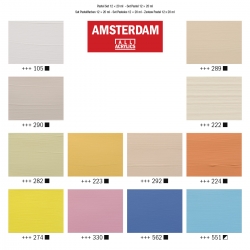 Peinture Acrylique Amsterdam Standard set 12 x 20 ml assortis pastel