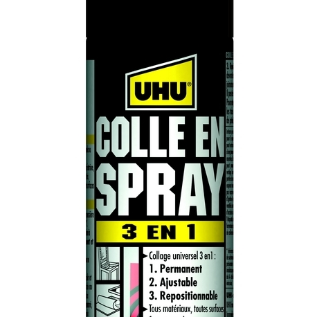 UHU - Colle en Bombe 3 en 1 Permanente, Ajustable & Repositionnable 200 ml