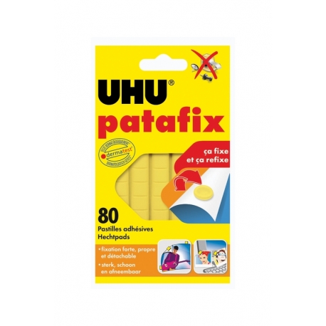 UHU - Patafix Jaune 80 Pastilles Adhésives