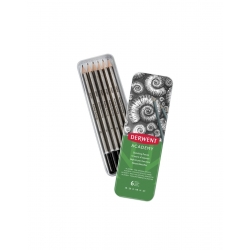 DERWENT - ACADEMY - Boîte métal 6 crayons SKETCHING (3B à 2H)