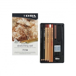 LYRA - Sketching Set - Set de 6 crayons pour Esquisse + 5 accessoires