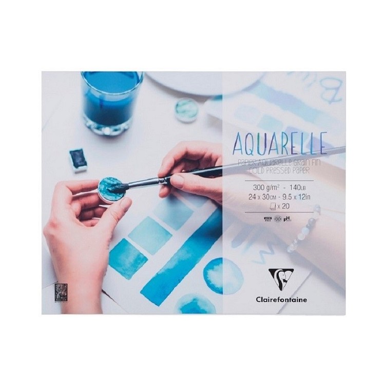 Exclu GRIF Bloc Aquarelle 300g grain fin 24 x 30 cm 20F