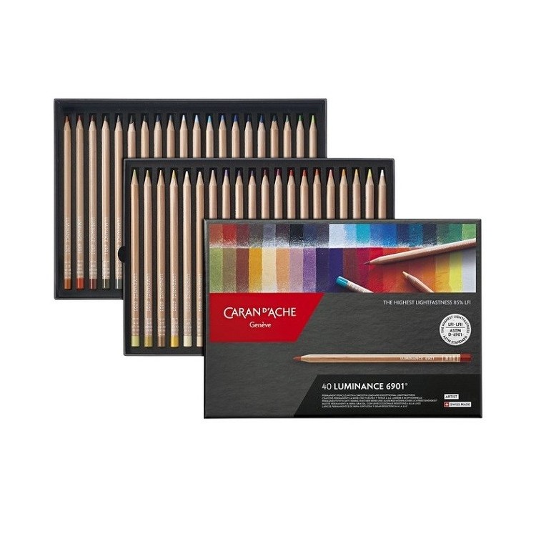 Crayon de couleur Luminance Caran d'Ache Boîte carton Luminance C...